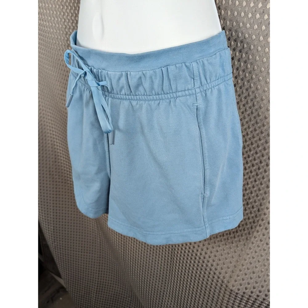 Lululemon Inner Glow French Terry Shorts Blue Size 4 Drawstring Activewear